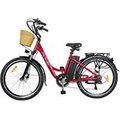 Nakto Nakto StrollerRed 26 in. City Electric Bicycle Stroller; Red StrollerRed